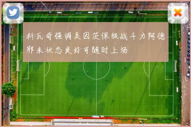 科瓦奇强调美因茨保级战斗力阿德耶米状态良好可随时上场