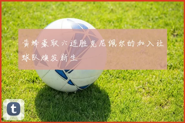 黄蜂豪取六连胜克尼佩尔的加入让球队焕发新生